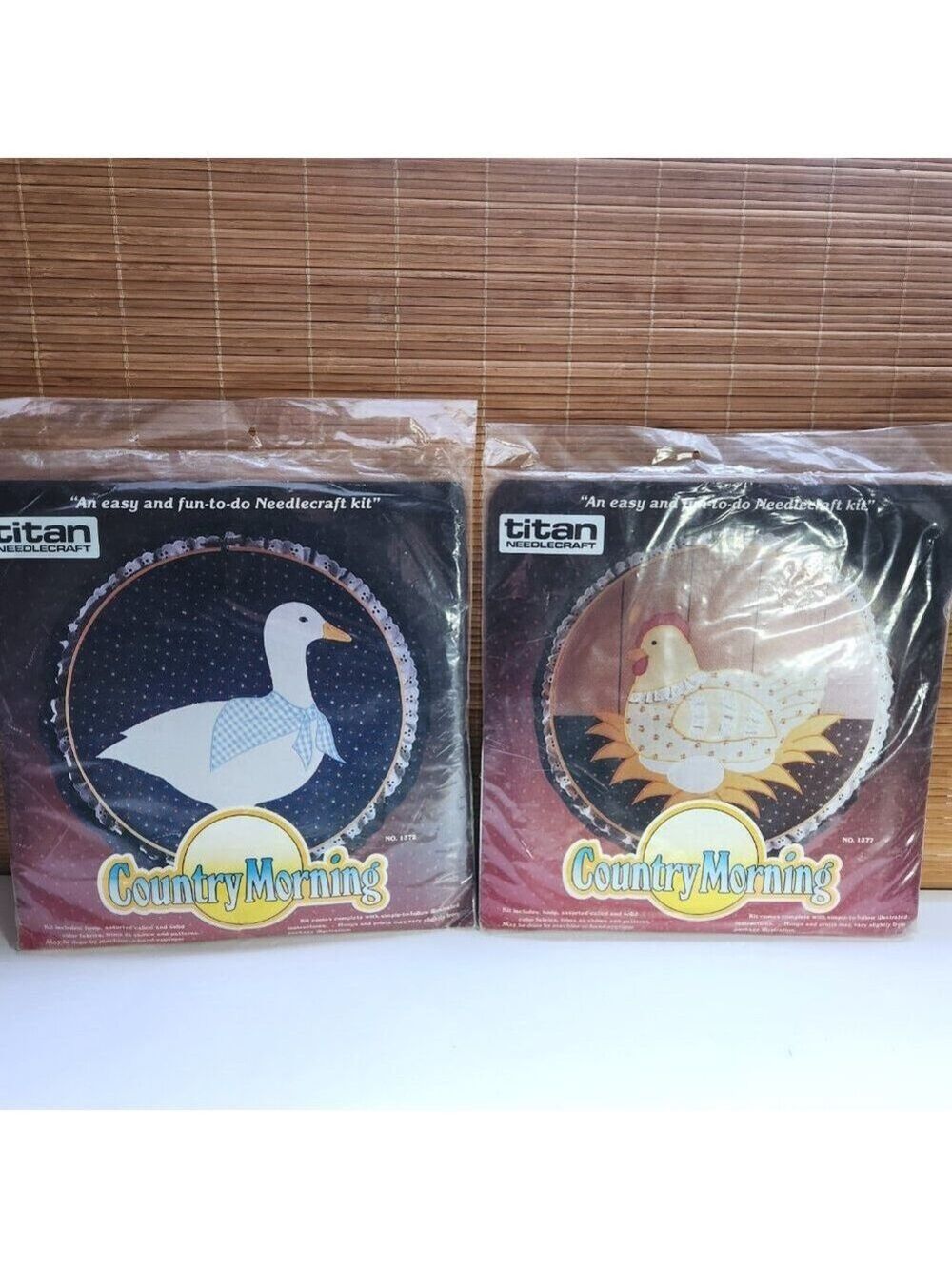 Titan Needlecraft Country Morning #1372 Goose #1377 Hen on Eggs New Sealed Lot 2